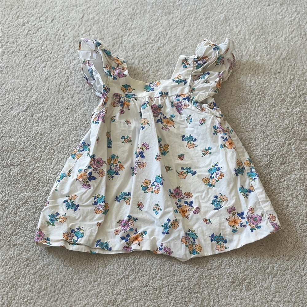 Floral Ruffle Sleeve Dress